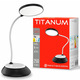 LED лампа настiльна з акумулятором DC3 TITANUM TLTF-022B 7W 3000-6500K USB чорна