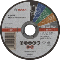 Bosch Multi Construction Rapido 125x1.0x22.2 Відрізний круг по металу