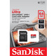 SanDisk Карта памяти microSD 64GB C10 UHS-I R100MB/s Ultra + SD