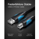 Кабель для принтера Vention USB - USB Type-B (M/M), 3 м, Black (VAS-A16-B300)