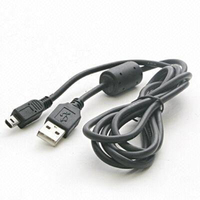 Кабель Atcom USB - mini USB V 2.0 (M/M), (5 pin), ферит, 0.8 м, чорний (3793)