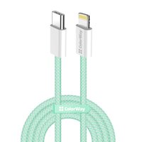 Кабель ColorWay Lightning + USB Type-C (M/M), 3.0 А, 1 м, Green (CW-CBPDCL061-G)