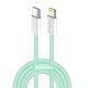 Кабель ColorWay Lightning + USB Type-C (M/M), 3.0 А, 1 м, Green (CW-CBPDCL061-G)