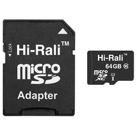 Карта пам`ятi MicroSDXC 64GB Class 10 Hi-Rali + SD-adapter (HI-64GBSDCL10-01)