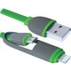 Кабель Defender USB10-03BP USB(AM)-MicroUSB+Lightning Green 1m