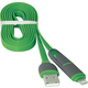 Кабель Defender USB10-03BP USB(AM)-MicroUSB+Lightning Green 1m