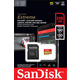 Карта памяти MicroSDXC 256GB C10 UHS-I SanDisk Extreme V30 U3 R190/W130MB/s + SD (SDSQXAV-256G-GN6MA)