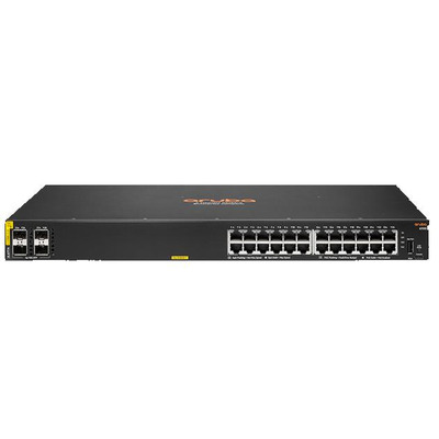 Комутатор HPE Aruba 6100, 24xGE, 4x1/10GE SFP Ports, PoE Class 4 370W, LT Warranty