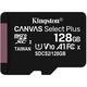 Карта пам'яті Memory card microSDXC 128Gb Kingston Canvas Select Plus 100R A1 C10, Retail + adapter