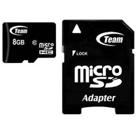 Карта пам`ятi MicroSDHC 8GB Class 10 Team + SD-adapter (TUSDH8GCL1003)-