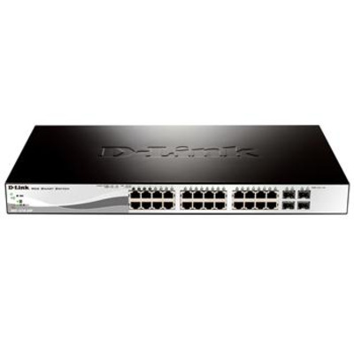 Комутатор D-Link DGS-1210-28P (24port 1GE PoE, 4x1GE/SFP, WebSmart)