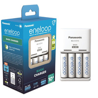 Зарядное устройство Basic Charger + Аккумулятор Eneloop NI-MH AA 2000 мАч, 4 шт.