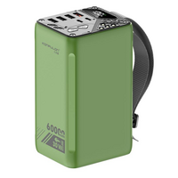 Повербанк Konfulon A47Q, PD 30W, 60000 mAh, 6xUSB-A, 2xUSB-C Green