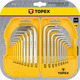 Topex 35D952 Ключi шестиграннi HEX i Torx, набiр 18 шт.*1 уп.