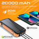 Универсальная мобильная батарея Promate SolarTank-20PDQI 20W 20000mAh Black 