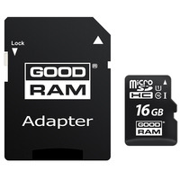 Карта пам`яті MicroSDHC 16GB UHS-I Class 10 Goodram + SD-adapter (M1AA-0160R12)