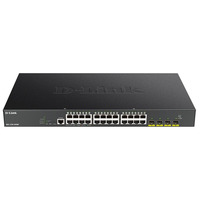 D-Link Коммутатор DGS-1250-28XMP 24xGE PoE, 4xSFP+, 370W, WebSmart