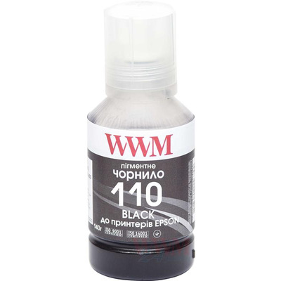 Чернила WWM Epson M1100/M1120 (Black Pigment) (E110BP) 140г