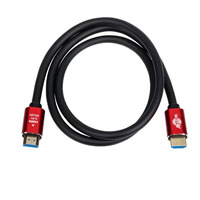 Кабель Atcom HDMI - HDMI V 2.0 (M/M), 4K, 2 м, чорний/червоний (24942) пакет 