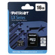 Карта памяти MicroSDHC 16GB UHS-I Class 10 Patriot LX + SD-adapter (PSF16GMCSDHC10)