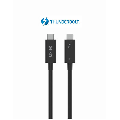 Кабель USB-C > USB-C заряджання/синхронізації Belkin 2м, 100Вт, Type-C Thunderbolt, 40Гбс, чорний