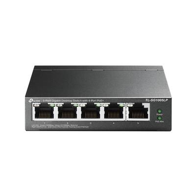 Комутатор TP-LINK TL-SG1005LP 5xGE (4xPoE), 40Вт, Некерований