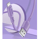 Кабель ColorWay USB - Lightning (M/M), soft silicone, 2.4 А, 1 м, Purple (CW-CBUL044-PU)