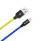 Кабель ColorWay USB - Lightning (M/M), 2.4 А, 1 м, Blue/Yellow (CW-CBUL052-BLY)