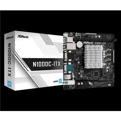 Материнська плата ASRock N100DC-ITX Intel Quad core N100 (up to 3.4GHz) 1xDDR4 M.2 HDMI mITX