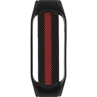 Реминець для фитнес браслету Mi Band 5/6 Milanese Black/Red