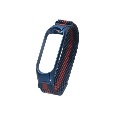 Реминець для фитнес браслету Mi Band 3/4 Milanese Loop Blue-Red