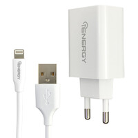 Зарядний пристрій iEnergy HC-17, 1xUSB, 2A + Cable Lightning