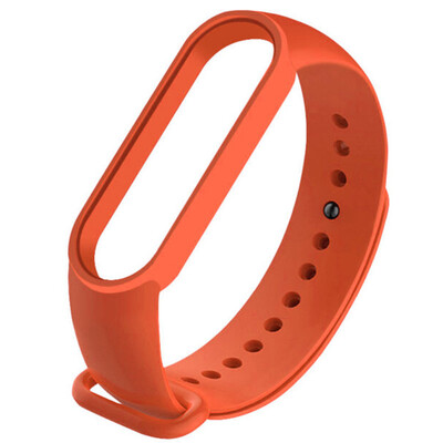 Ремешок для фитнеса браслета Mi Band 5/6 (Silicone) Orange