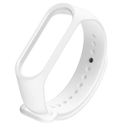 Ремінець для фітнес браслету Mi Band 5/6 (Silicone) White