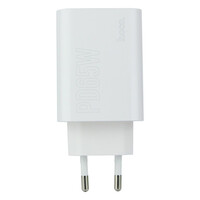 Сетевое зарядное устройство Hoco DC40 PD 65W + QC3.0 Type-C to Type-C White