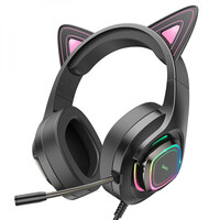 Гарнитура Hoco W107 Cute Cat Ear Pink