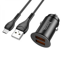 Автомобільний Зарядний Пристрій Hoco NZ1, 36W QC3.0, Cable Micro, Black