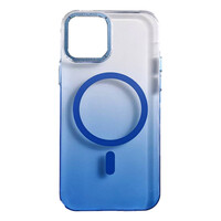 Чехол Gradient Metal Frame with Magsafe iPhone 12 Pro Max Blue