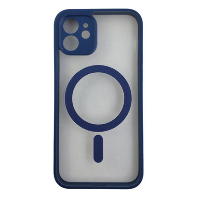 Чехол Transparante Case with MagSafe для iPhone 12 Blue