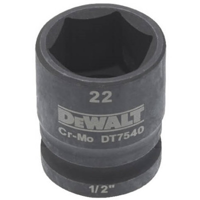 Головка торцевая ударная DeWalt 1/2", 22 мм.