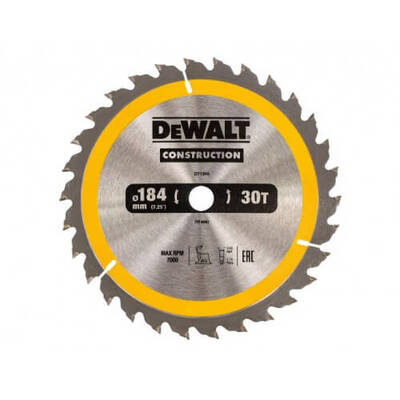 Акс.інстр DeWALT Диск пильний, 184х16мм, 30 зубів