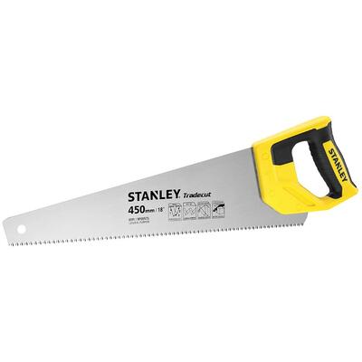 Stanley Ножовка для дерева 450мм 7 TPI закаленный зуб TRADECUT нержавеющая сталь