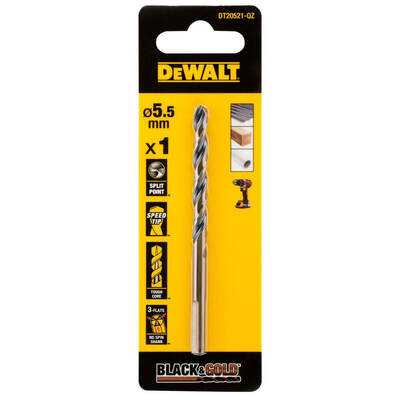 Сверло по металлу EXTREME Black&Gold DeWALT DT20521