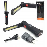 Neo Tools Ліхтар NEO, 2 в 1, USB, 1200мАч, 3.7 Li-ion, 3Вт, 200 люмен, LEDCOB