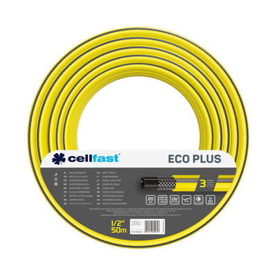 Cellfast Шланг садовий ECO PLUS 1/2" 50м, 3 шари, до 20 Бар, -10…+50°C