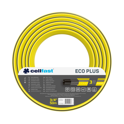 Cellfast Шланг садовый ECO PLUS 3/4" 50м, 3 слоя, до 20 Бар, -10…+50°C