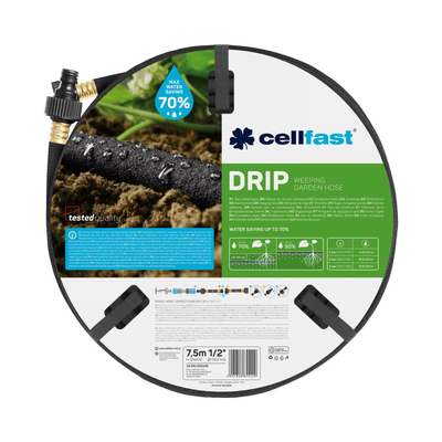 Шланг садовий Cellfast DRIP для крапельного поливу, 1/2", 7.5м