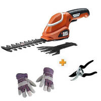 Кущоріз-ножиці акумуляторні BLACK+DECKER GSL700KIT