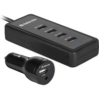 Автозарядка 1 + 4 USB Defender ACA-02 9.2A