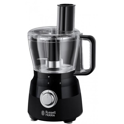 Кухонная машина Russell Hobbs Matte Black, 600Вт, чаша-пластик, корпус-пластик, насадок-9, черный